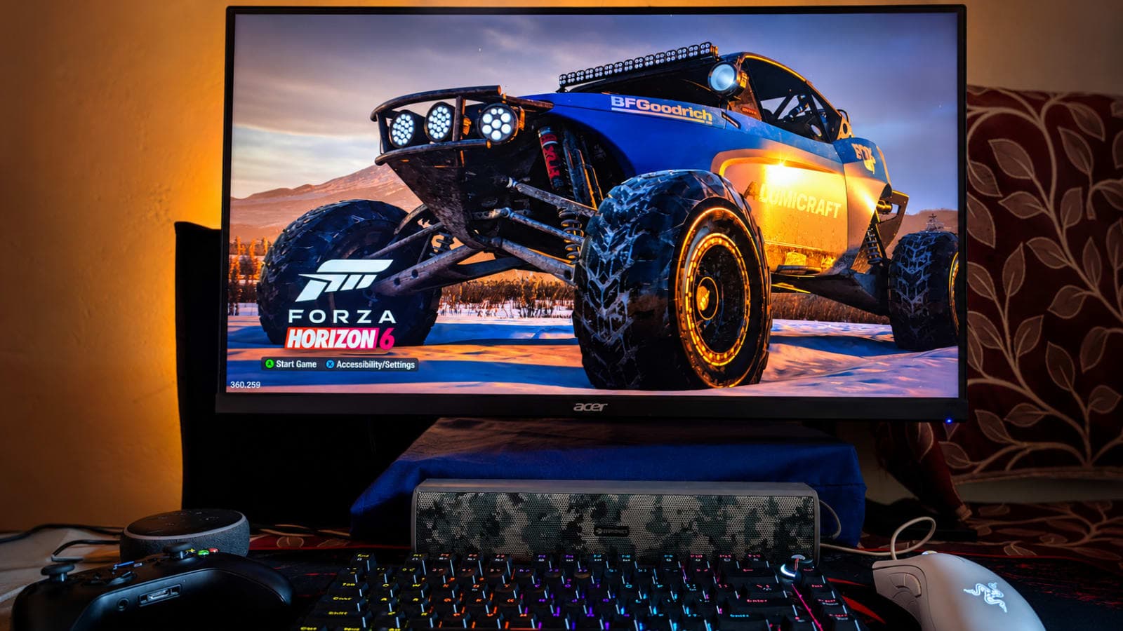 A scenic Forza Horizon 6 gameplay screenshot showing the atmosphere of the Japan map